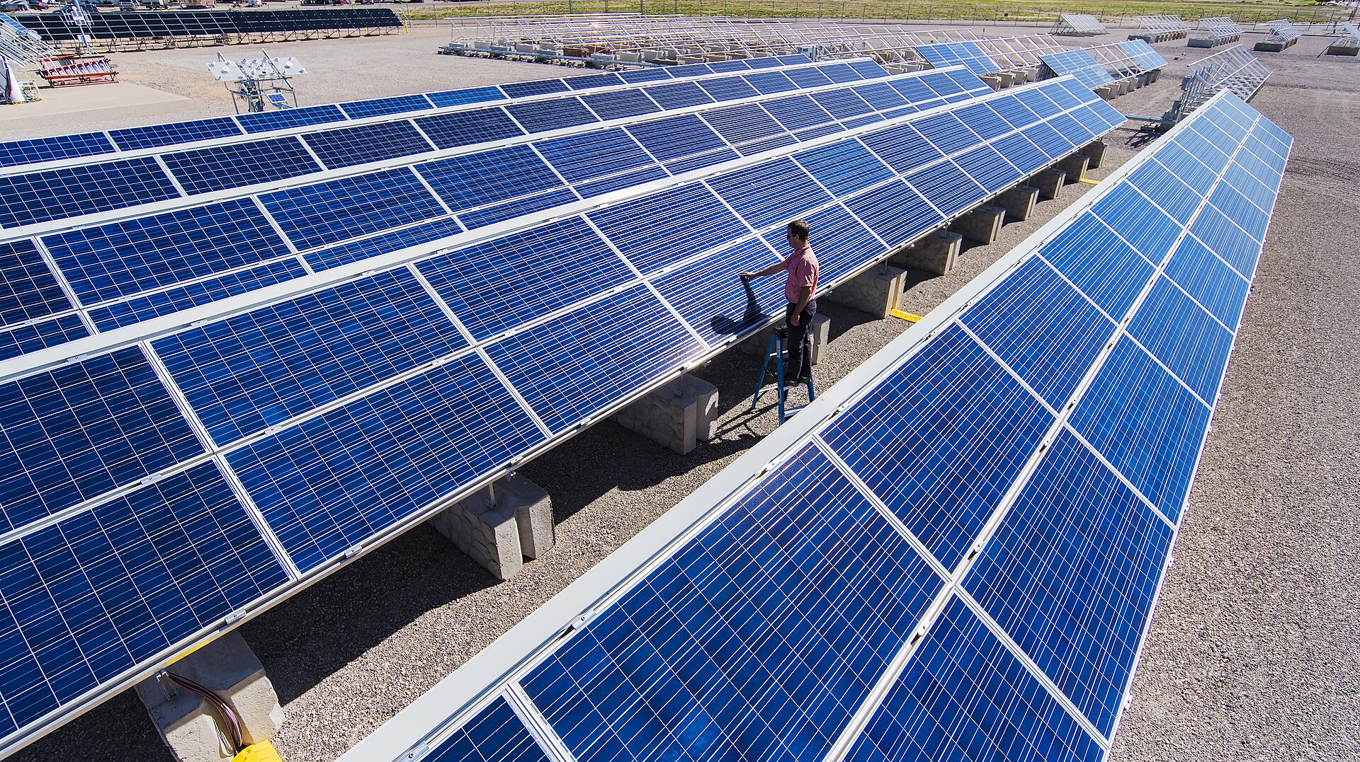 Solar panel testing array